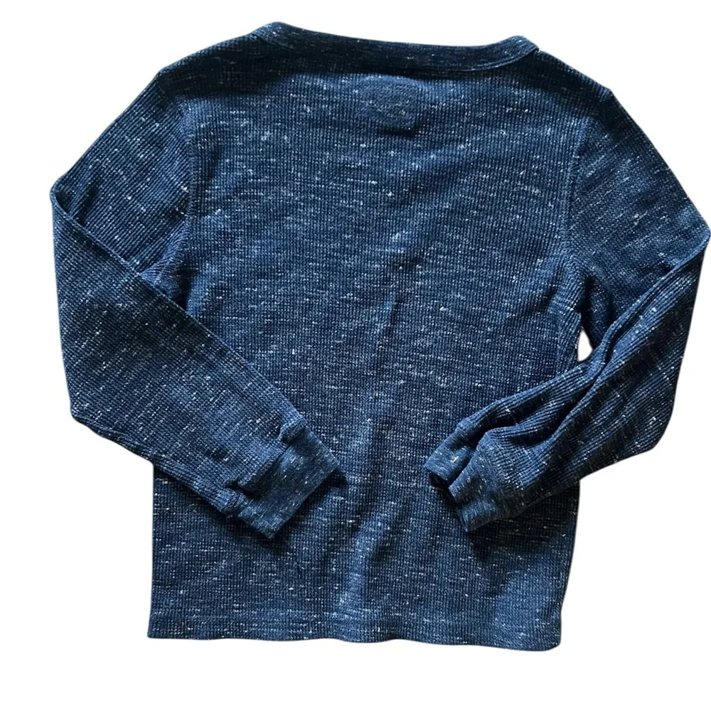Cat and Jack Boys Heather Blue Waffle Knit Shirt | (4/5)